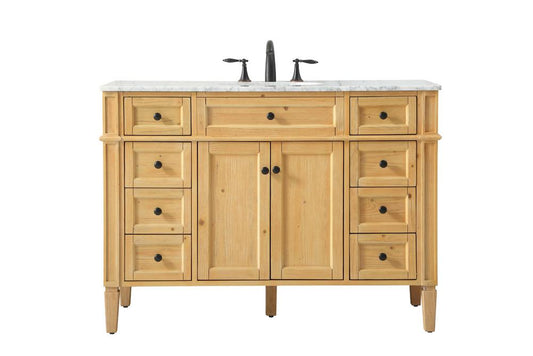 Elegant Furniture & Lighting - Park Avenue 48 inch Single bathroom vanity in natural wood - VF12548NW veiw 1