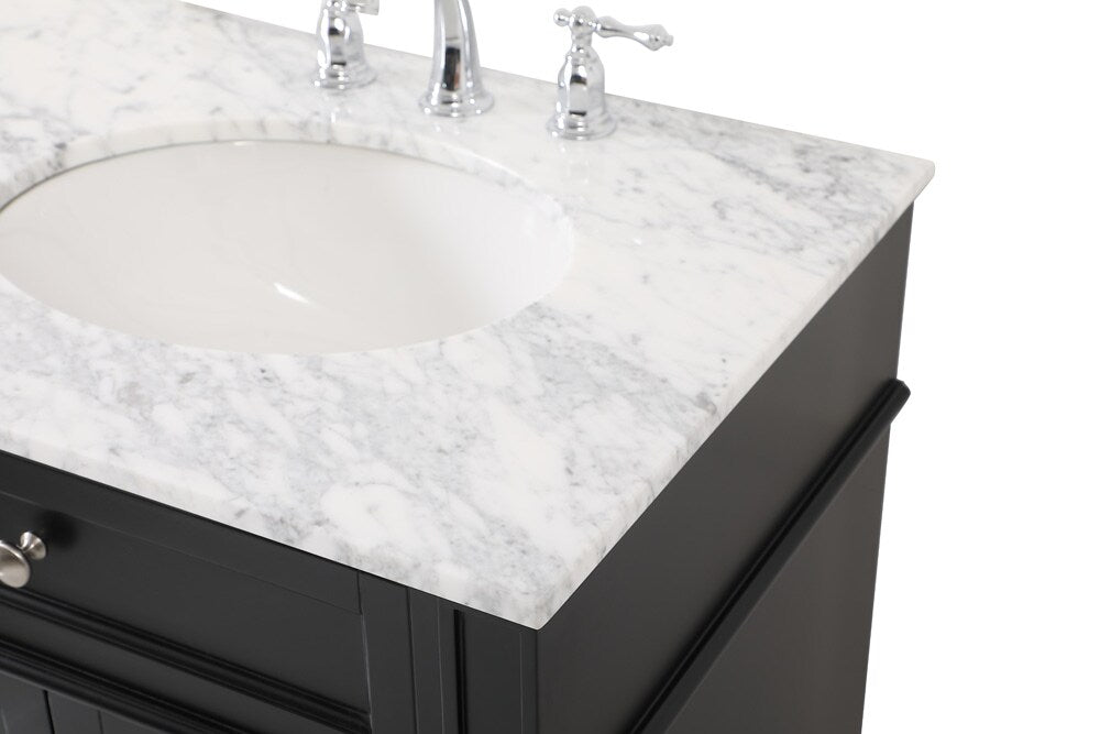 Elegant Furniture & Lighting - Park Avenue 60 inch double bathroom vanity in Black - VF12560DBK veiw 4