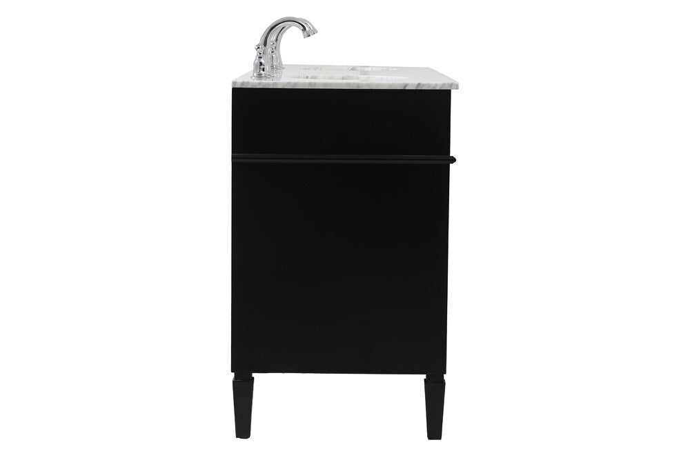 Elegant Furniture & Lighting - Park Avenue 60 inch double bathroom vanity in Black - VF12560DBK veiw 7