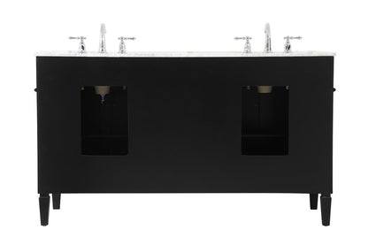 Elegant Furniture & Lighting - Park Avenue 60 inch double bathroom vanity in Black - VF12560DBK veiw 8