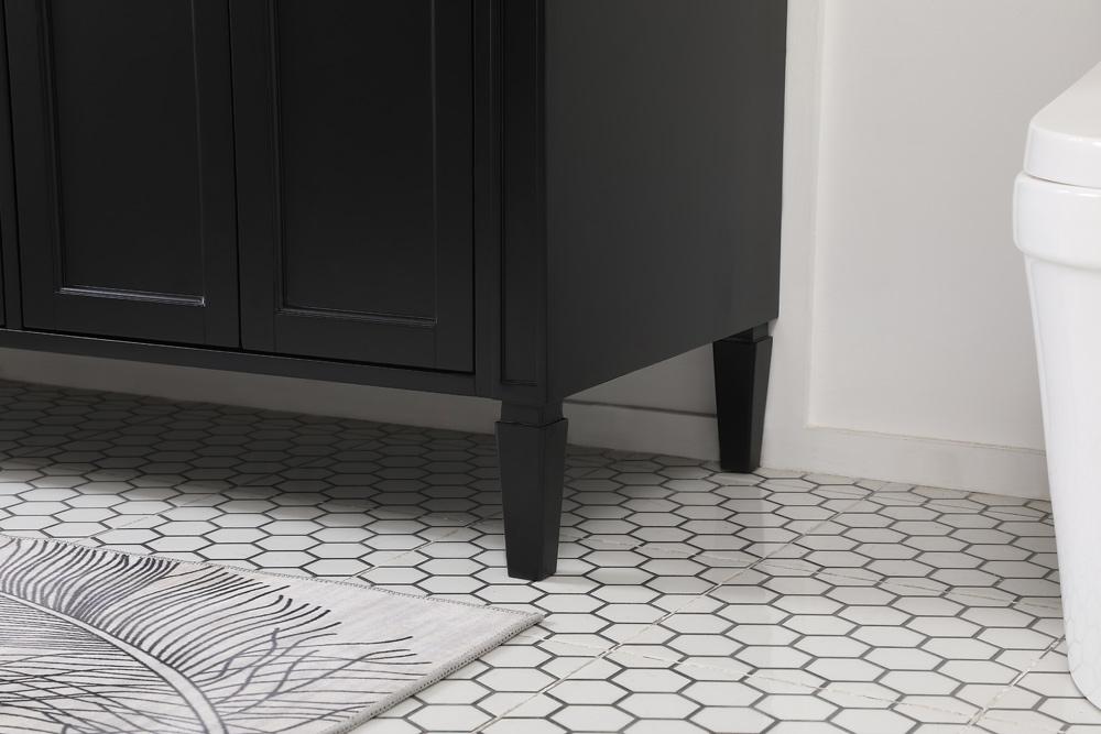 Elegant Furniture & Lighting - Park Avenue 60 inch double bathroom vanity in Black - VF12560DBK veiw 13