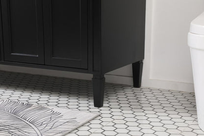 Elegant Furniture & Lighting - Park Avenue 60 inch double bathroom vanity in Black - VF12560DBK veiw 13