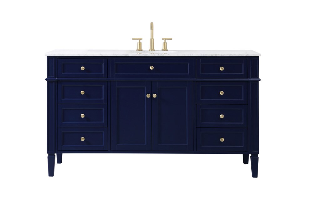 Elegant Furniture & Lighting - Park Avenue 60 inch Single bathroom vanity in blue - VF12560BL veiw 1