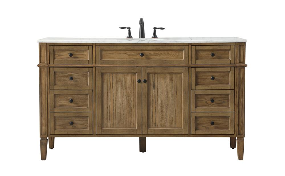 Elegant Furniture & Lighting - Park Avenue 60 inch Single bathroom vanity in driftwood - VF12560DW veiw 1