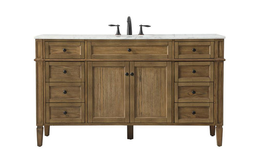 Elegant Furniture & Lighting - Park Avenue 60 inch Single bathroom vanity in driftwood - VF12560DW veiw 1