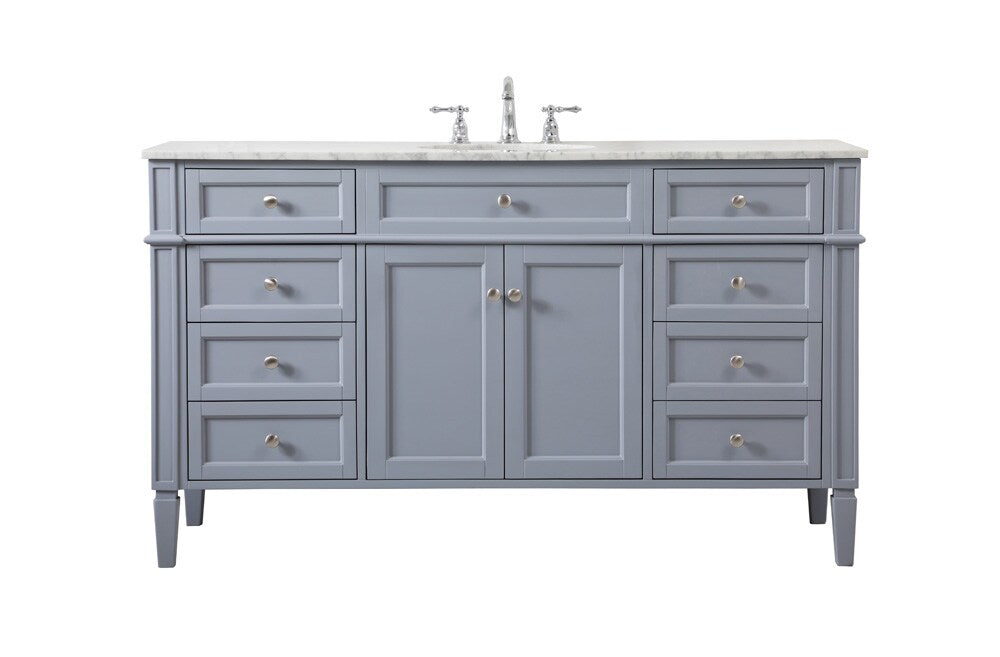 Elegant Furniture & Lighting - Park Avenue 60 inch Single bathroom vanity in grey - VF12560GR veiw 1