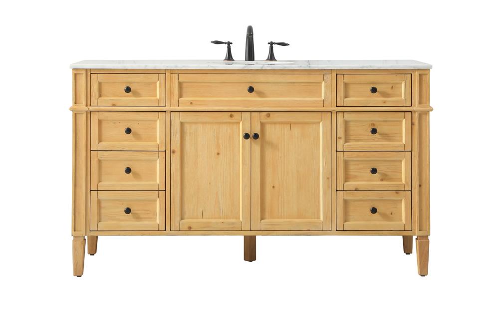 Elegant Furniture & Lighting - Park Avenue 60 inch Single bathroom vanity in natural wood - VF12560NW veiw 1