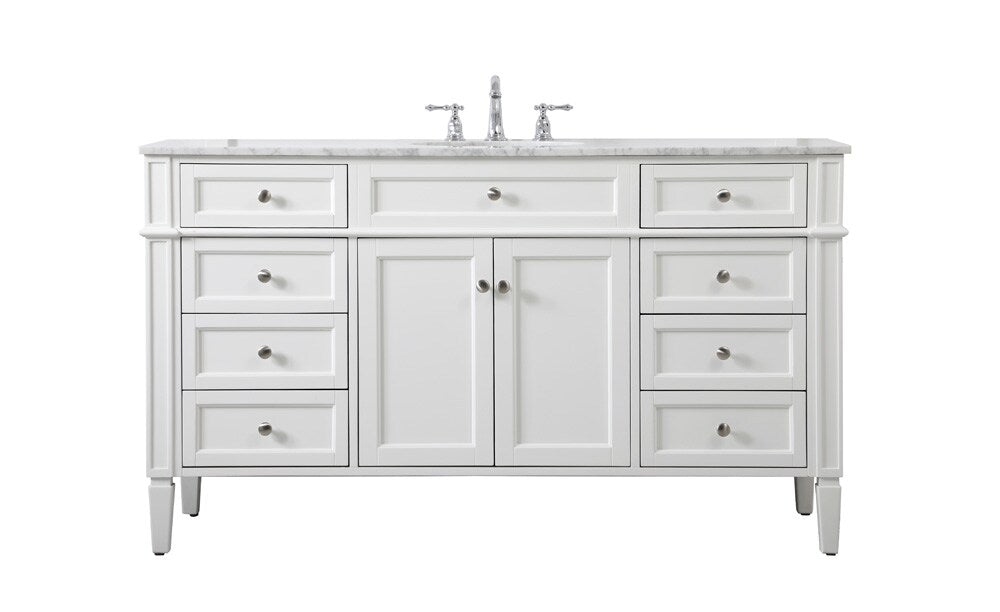 Elegant Furniture & Lighting - Park Avenue 60 inch Single bathroom vanity in white - VF12560WH veiw 1
