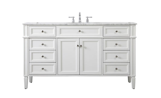 Elegant Furniture & Lighting - Park Avenue 60 inch Single bathroom vanity in white - VF12560WH veiw 1