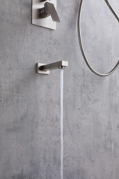 Elegant Furniture & Lighting - Petar Complete Shower and Tub Faucet with Rough-in Valve in Brushed Nickel - FAS-9004BNK veiw 6