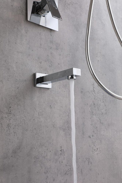 Elegant Furniture & Lighting - Petar Complete Shower and Tub Faucet with Rough-in Valve in Chrome - FAS-9004PCH veiw 6