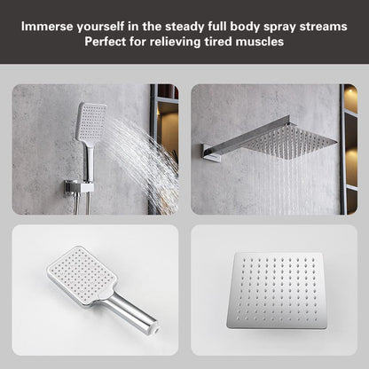 Elegant Furniture & Lighting - Petar Complete Shower and Tub Faucet with Rough-in Valve in Chrome - FAS-9004PCH veiw 7