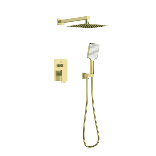 Elegant Furniture & Lighting - Petar Complete Shower Faucet System with Rough-in Valve in Brushed Gold - FAS-9003BGD veiw 1