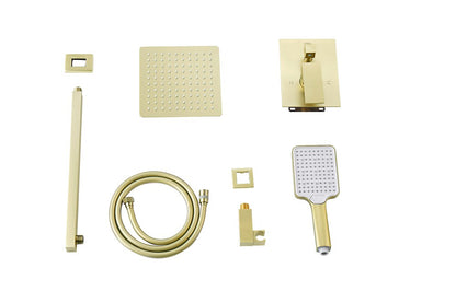 Elegant Furniture & Lighting - Petar Complete Shower Faucet System with Rough-in Valve in Brushed Gold - FAS-9003BGD veiw 7