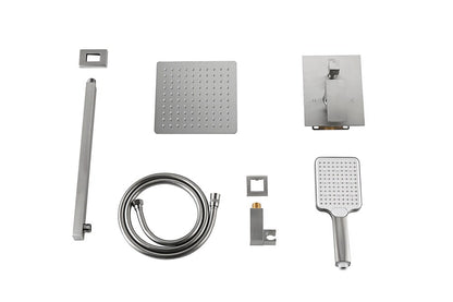 Elegant Furniture & Lighting - Petar Complete Shower Faucet System with Rough-in Valve in Brushed Nickel - FAS-9003BNK veiw 7