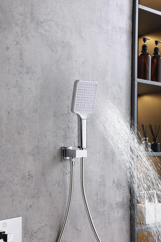 Elegant Furniture & Lighting - Petar Complete Shower Faucet System with Rough-in Valve in Chrome - FAS-9003PCH veiw 5