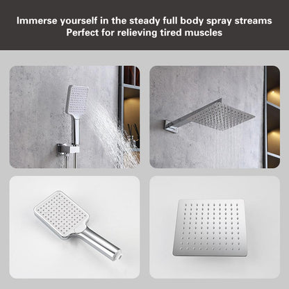 Elegant Furniture & Lighting - Petar Complete Shower Faucet System with Rough-in Valve in Chrome - FAS-9003PCH veiw 6