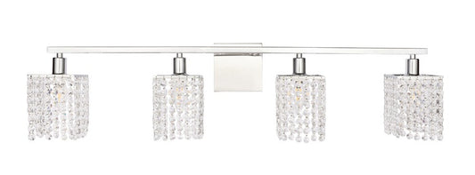Elegant Furniture & Lighting - Phineas 4 light Chrome and Clear Crystals wall sconce - LD7013C veiw 1