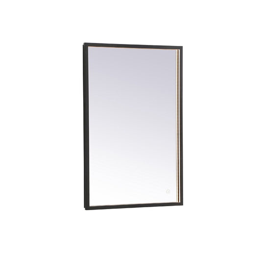 Elegant Furniture & Lighting - Pier 20x30 inch LED mirror with adjustable color temperature 3000K/4200K/6400K in black - MRE62030BK veiw 1