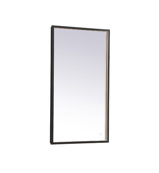 Elegant Furniture & Lighting - Pier 20x36 inch LED mirror with adjustable color temperature 3000K/4200K/6400K in black - MRE62036BK veiw 1