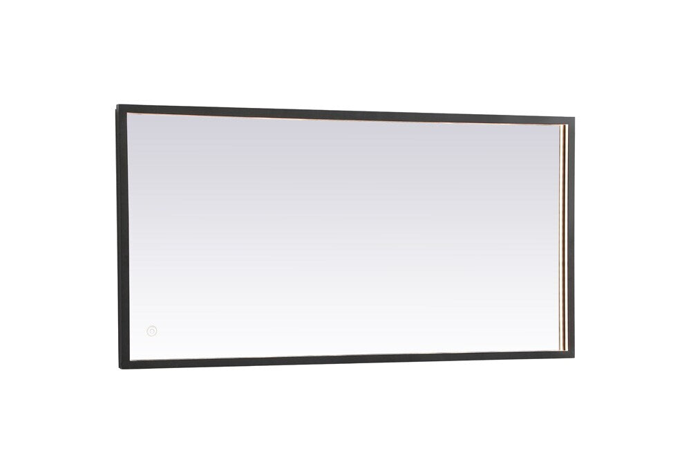 Elegant Furniture & Lighting - Pier 20x40 inch LED mirror with adjustable color temperature 3000K/4200K/6400K in black - MRE62040BK veiw 1