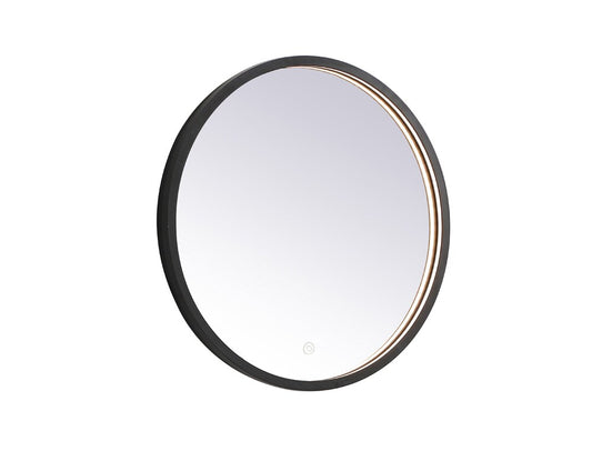 Elegant Furniture & Lighting - Pier 21 inch LED mirror with adjustable color temperature 3000K/4200K/6400K in black - MRE6021BK veiw 1