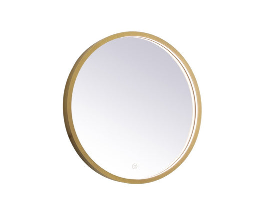 Elegant Furniture & Lighting - Pier 21 inch LED mirror with adjustable color temperature 3000K/4200K/6400K in brass - MRE6021BR veiw 1