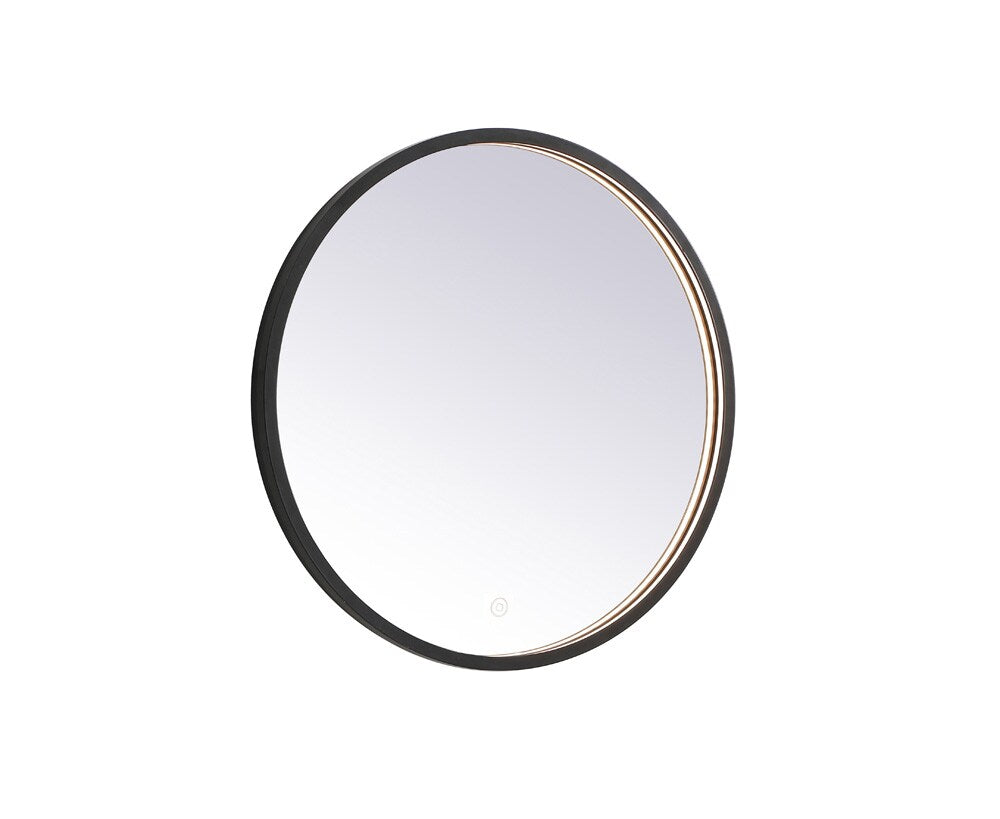 Elegant Furniture & Lighting - Pier 24 inch LED mirror with adjustable color temperature 3000K/4200K/6400K in black - MRE6024BK veiw 1