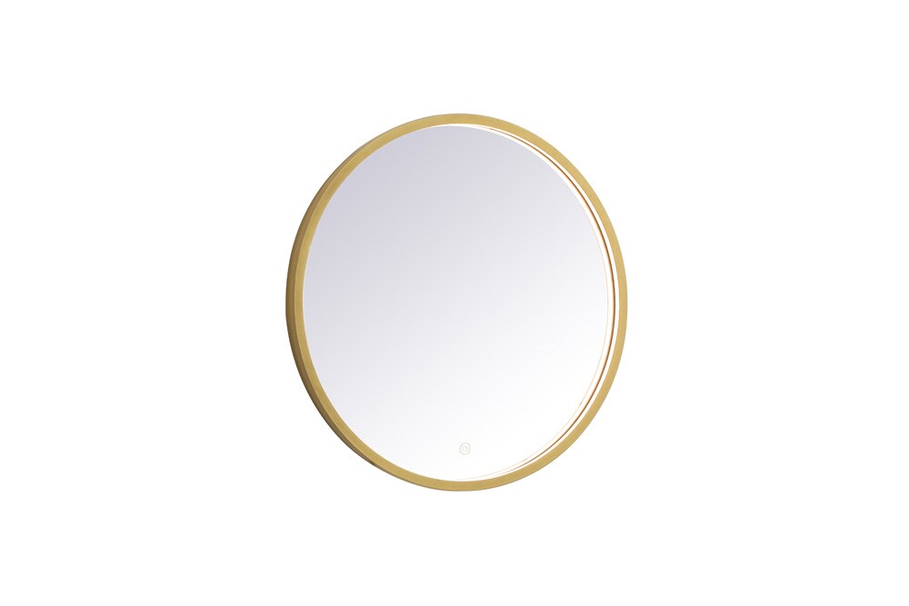 Elegant Furniture & Lighting - Pier 24 inch LED mirror with adjustable color temperature 3000K/4200K/6400K in brass - MRE6024BR veiw 1