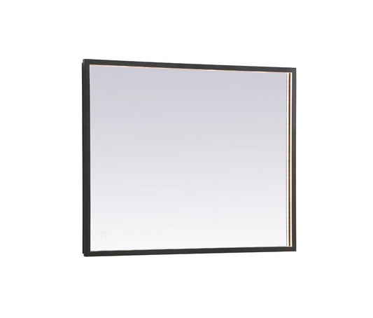 Elegant Furniture & Lighting - Pier 24x30 inch LED mirror with adjustable color temperature 3000K/4200K/6400K in black - MRE62430BK veiw 1