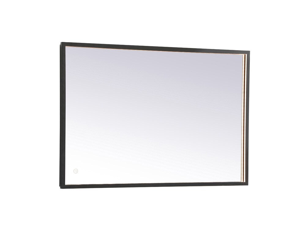 Elegant Furniture & Lighting - Pier 24x36 inch LED mirror with adjustable color temperature 3000K/4200K/6400K in black - MRE62436BK veiw 1