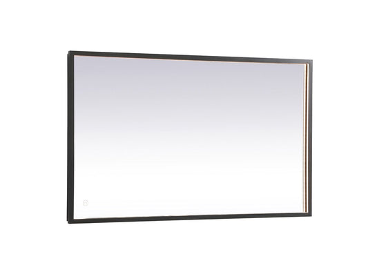Elegant Furniture & Lighting - Pier 24x40 inch LED mirror with adjustable color temperature 3000K/4200K/6400K in black - MRE62440BK veiw 1
