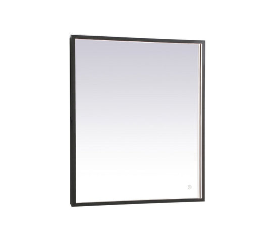 Elegant Furniture & Lighting - Pier 27x30 inch LED mirror with adjustable color temperature 3000K/4200K/6400K in black - MRE62730BK veiw 1