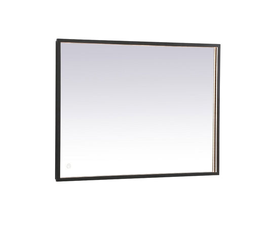 Elegant Furniture & Lighting - Pier 27x36 inch LED mirror with adjustable color temperature 3000K/4200K/6400K in black - MRE62736BK veiw 1