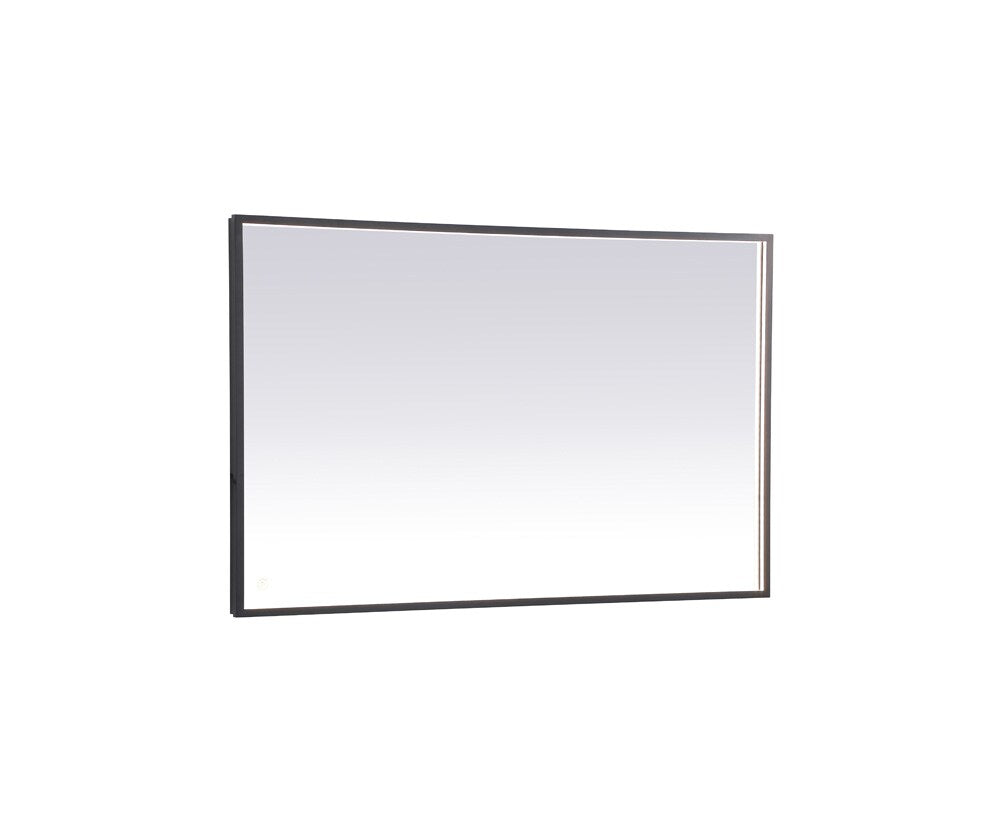 Elegant Furniture & Lighting - Pier 30x48 inch LED mirror with adjustable color temperature 3000K/4200K/6400K in black - MRE63048BK veiw 1