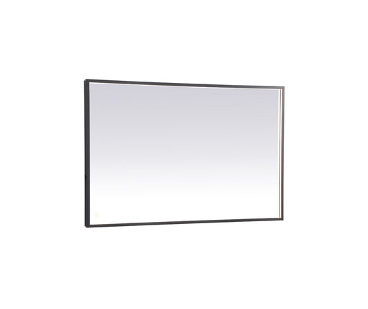 Elegant Furniture & Lighting - Pier 30x48 inch LED mirror with adjustable color temperature 3000K/4200K/6400K in black - MRE63048BK veiw 1