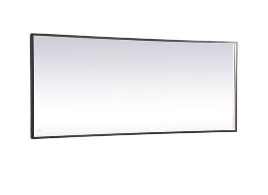 Elegant Furniture & Lighting - Pier 30x72 inch LED mirror with adjustable color temperature 3000K/4200K/6400K in black - MRE63072BK veiw 1