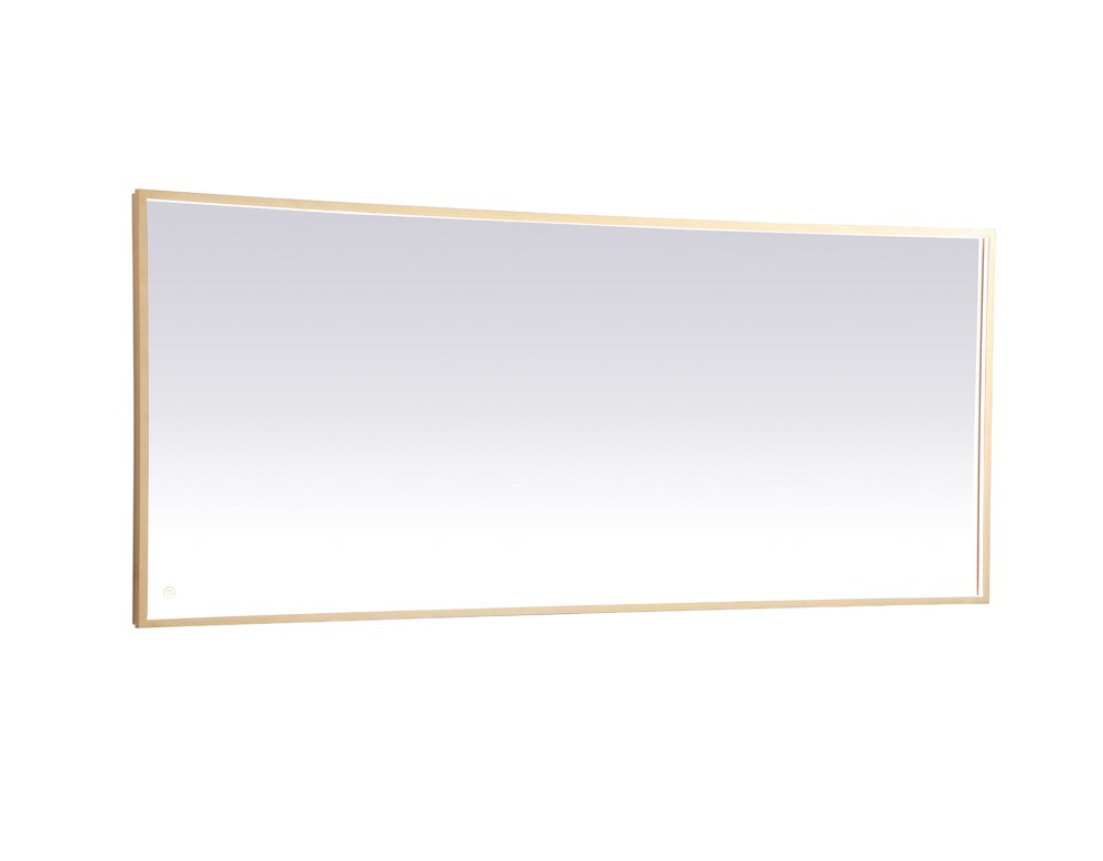 Elegant Furniture & Lighting - Pier 30x72 inch LED mirror with adjustable color temperature 3000K/4200K/6400K in brass - MRE63072BR veiw 1