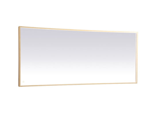 Elegant Furniture & Lighting - Pier 30x72 inch LED mirror with adjustable color temperature 3000K/4200K/6400K in brass - MRE63072BR veiw 1