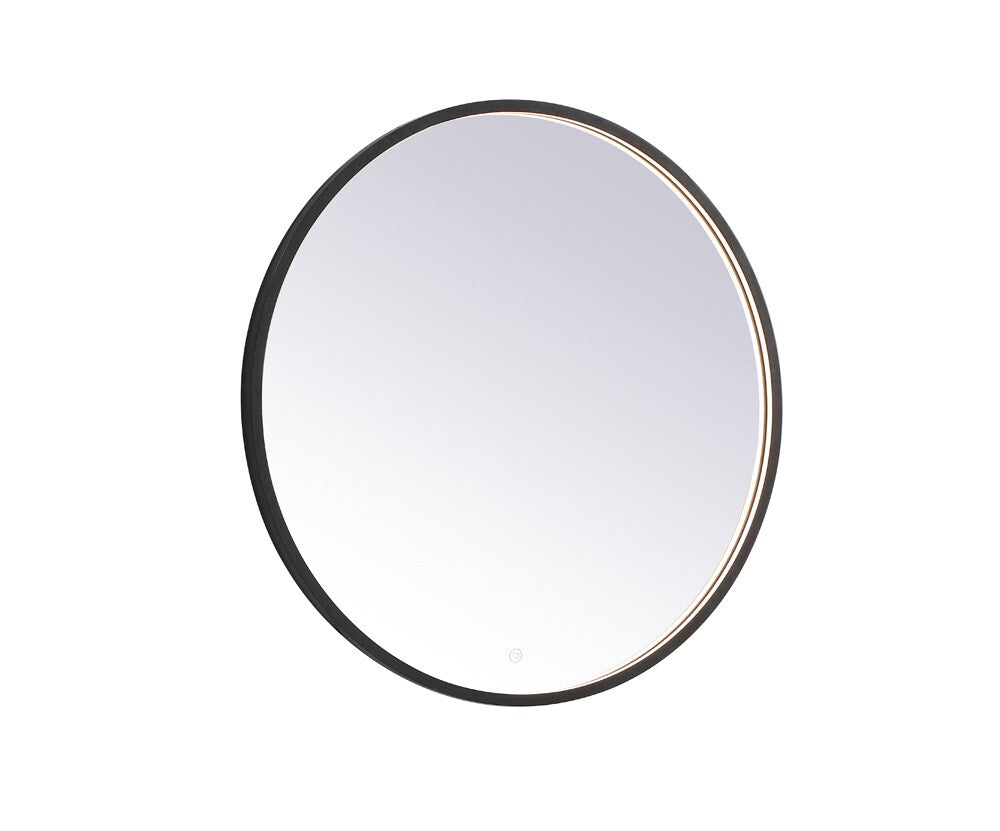 Elegant Furniture & Lighting - Pier 32 inch LED mirror with adjustable color temperature 3000K/4200K/6400K in black - MRE6032BK veiw 1