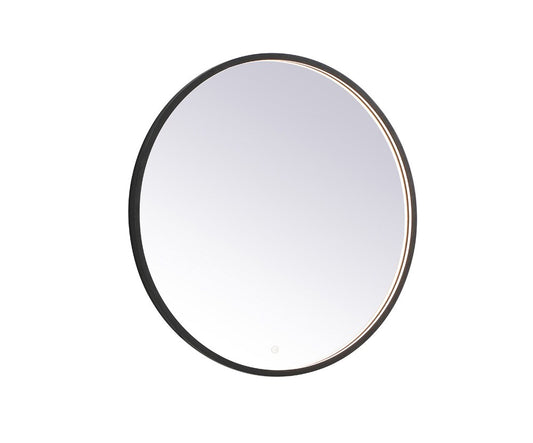 Elegant Furniture & Lighting - Pier 32 inch LED mirror with adjustable color temperature 3000K/4200K/6400K in black - MRE6032BK veiw 1
