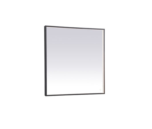 Elegant Furniture & Lighting - Pier 36x36 inch LED mirror with adjustable color temperature 3000K/4200K/6400K in black - MRE63636BK veiw 1