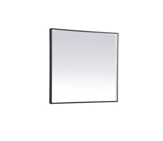 Elegant Furniture & Lighting - Pier 36x40 inch LED mirror with adjustable color temperature 3000K/4200K/6400K in black - MRE63640BK veiw 1