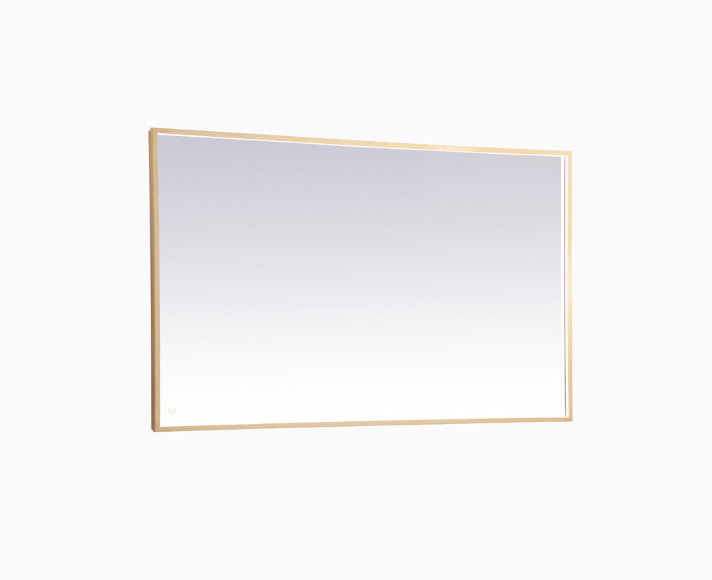 Elegant Furniture & Lighting - Pier 36x60 inch LED mirror with adjustable color temperature 3000K/4200K/6400K in brass - MRE63660BR veiw 1
