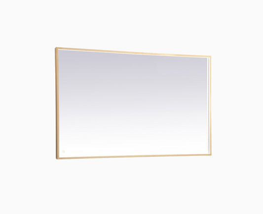 Elegant Furniture & Lighting - Pier 36x60 inch LED mirror with adjustable color temperature 3000K/4200K/6400K in brass - MRE63660BR veiw 1