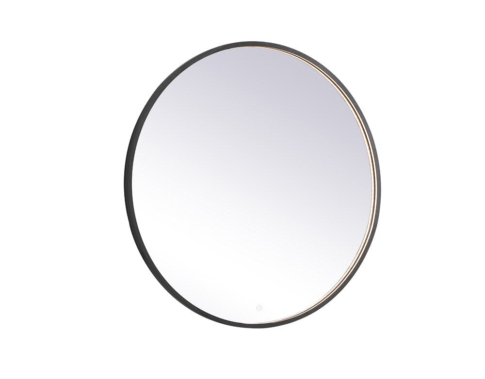 Elegant Furniture & Lighting - Pier 39 inch LED mirror with adjustable color temperature 3000K/4200K/6400K in black - MRE6039BK veiw 1