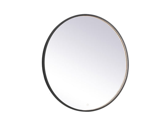 Elegant Furniture & Lighting - Pier 39 inch LED mirror with adjustable color temperature 3000K/4200K/6400K in black - MRE6039BK veiw 1