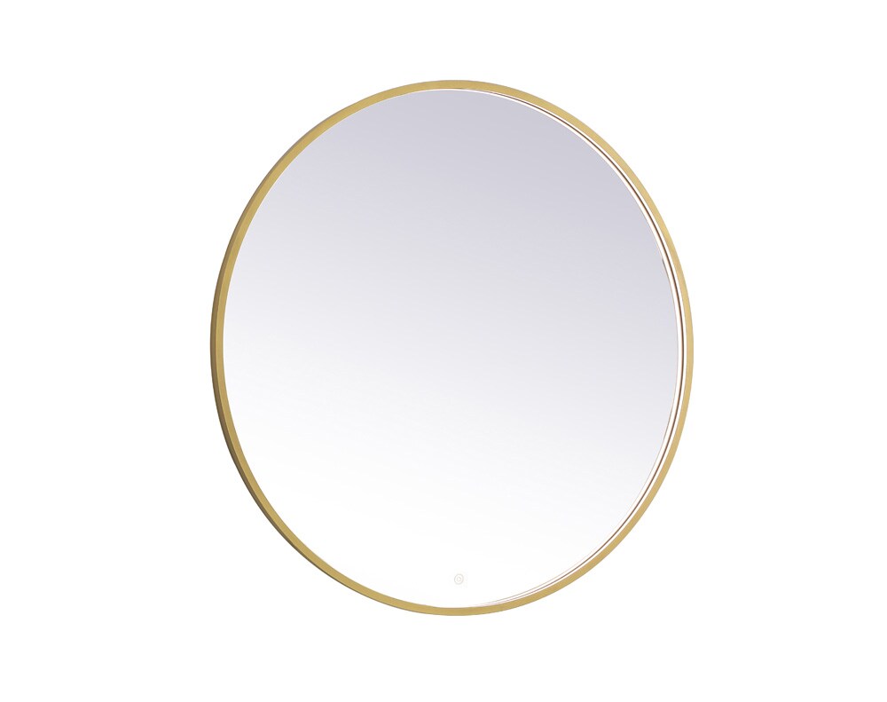 Elegant Furniture & Lighting - Pier 42 inch LED mirror with adjustable color temperature 3000K/4200K/6400K in brass - MRE6042BR veiw 1