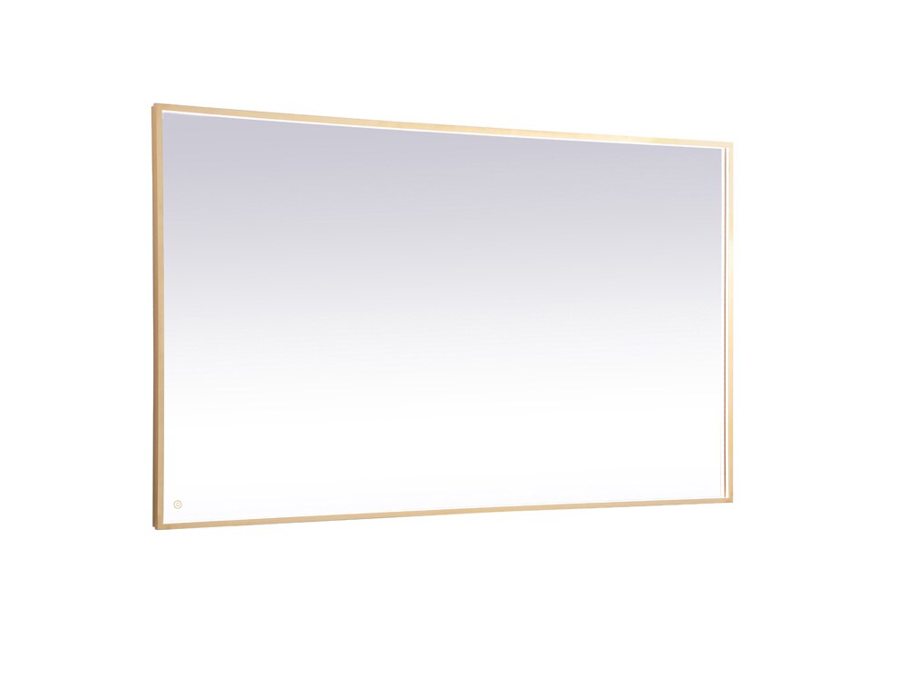 Elegant Furniture & Lighting - Pier 42x72 inch LED mirror with adjustable color temperature 3000K/4200K/6400K in brass - MRE64272BR veiw 1