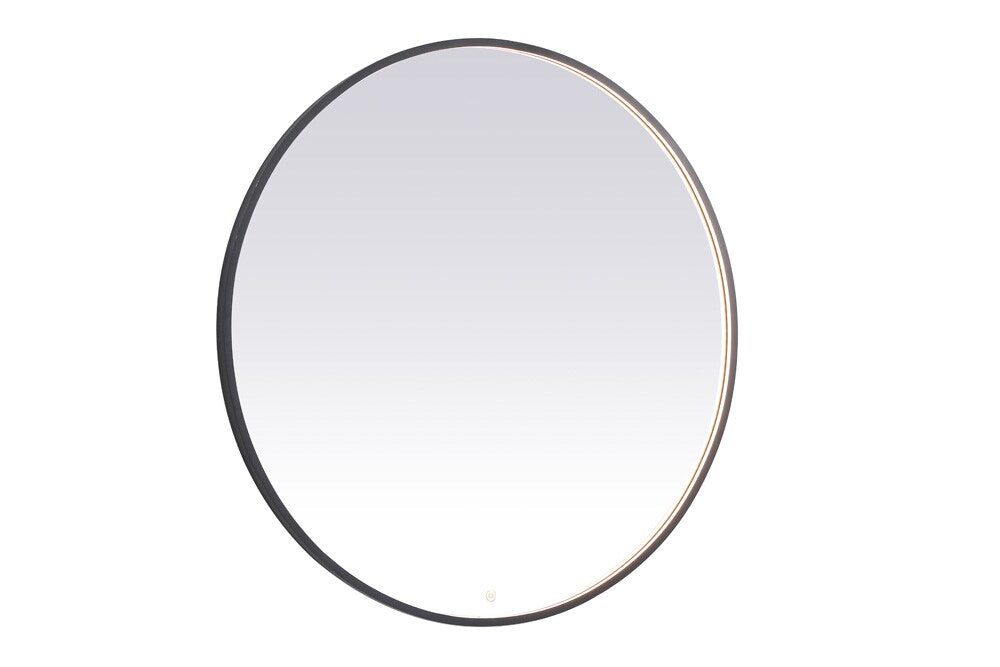 Elegant Furniture & Lighting - Pier 45 inch LED mirror with adjustable color temperature 3000K/4200K/6400K in black - MRE6045BK veiw 1